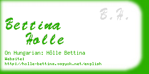 bettina holle business card